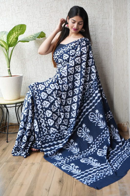 Jaipur Cotton Mulmul Saree (CMS34)