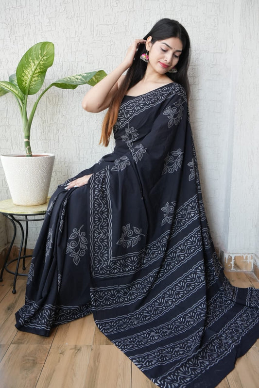 Jaipur Cotton Mulmul Saree (CMS72)