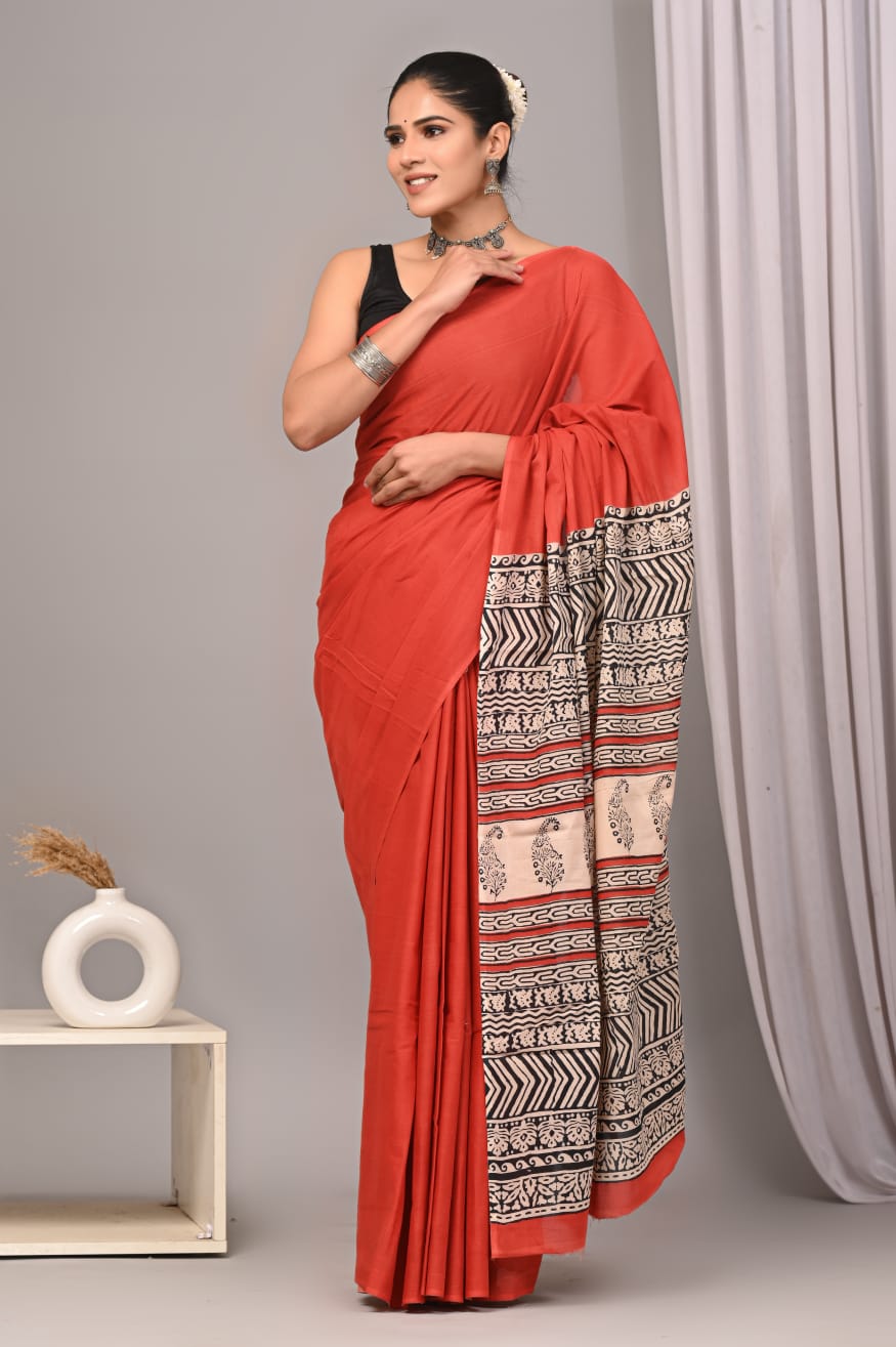 Jaipur Cotton Mulmul Saree (CMS134)