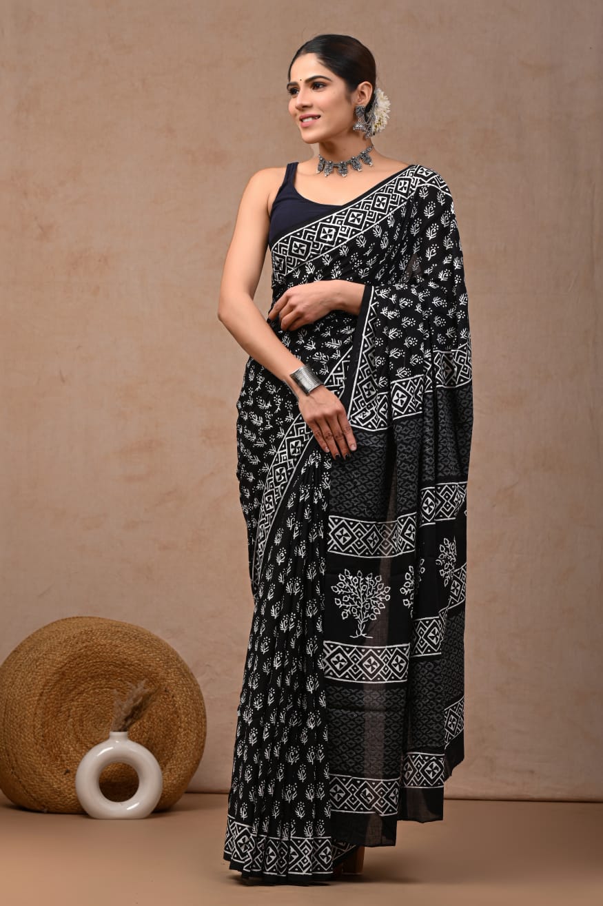 Jaipur Cotton Mulmul Saree (CMS135)