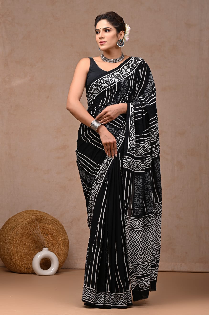 Jaipur Cotton Mulmul Saree (CMS137)