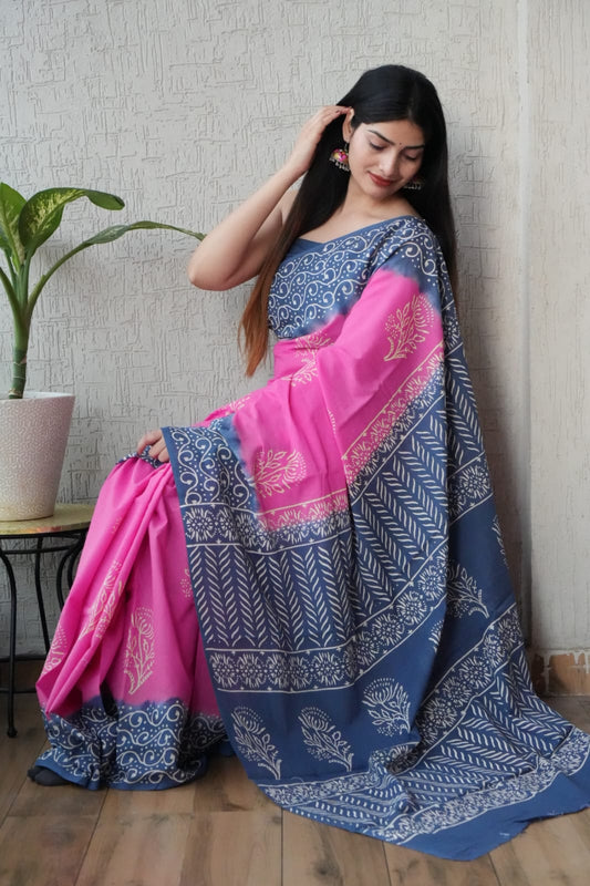 Jaipur Cotton Mulmul Saree (CMS139)