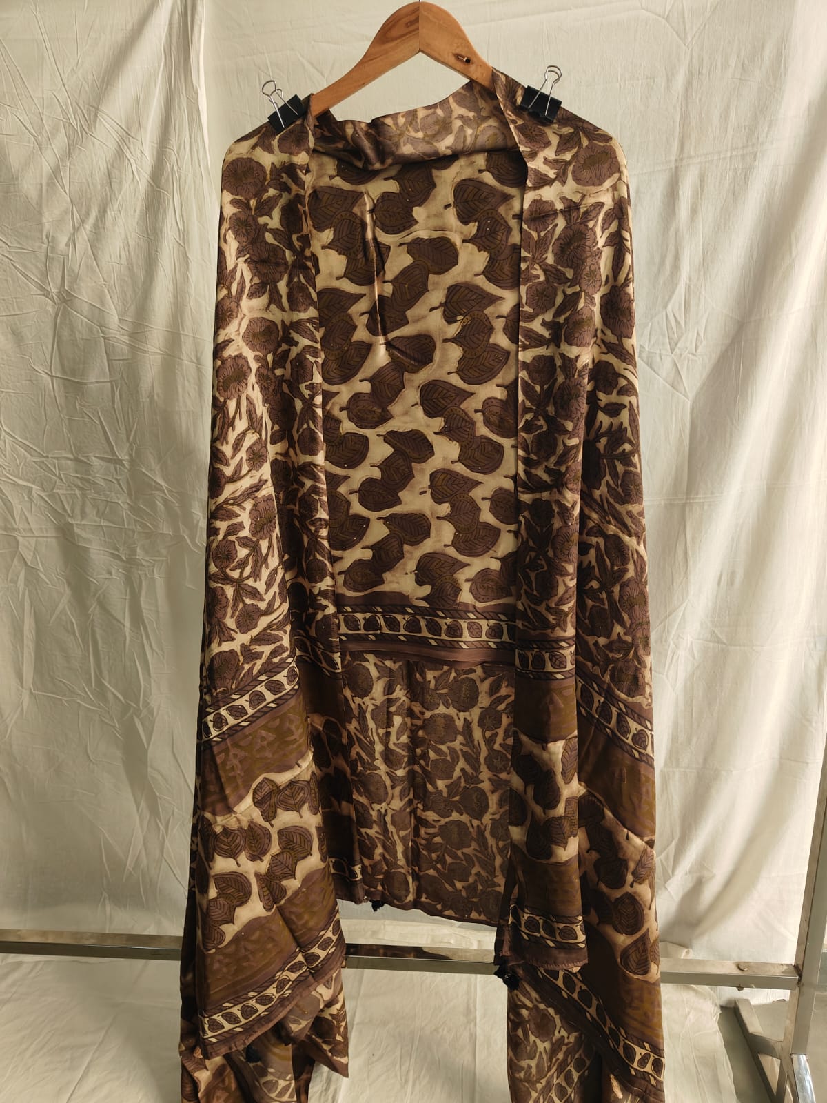 Vanaspati Ajrakh Hand Block Printed Suits Modal Silk Fabric (CIT48)