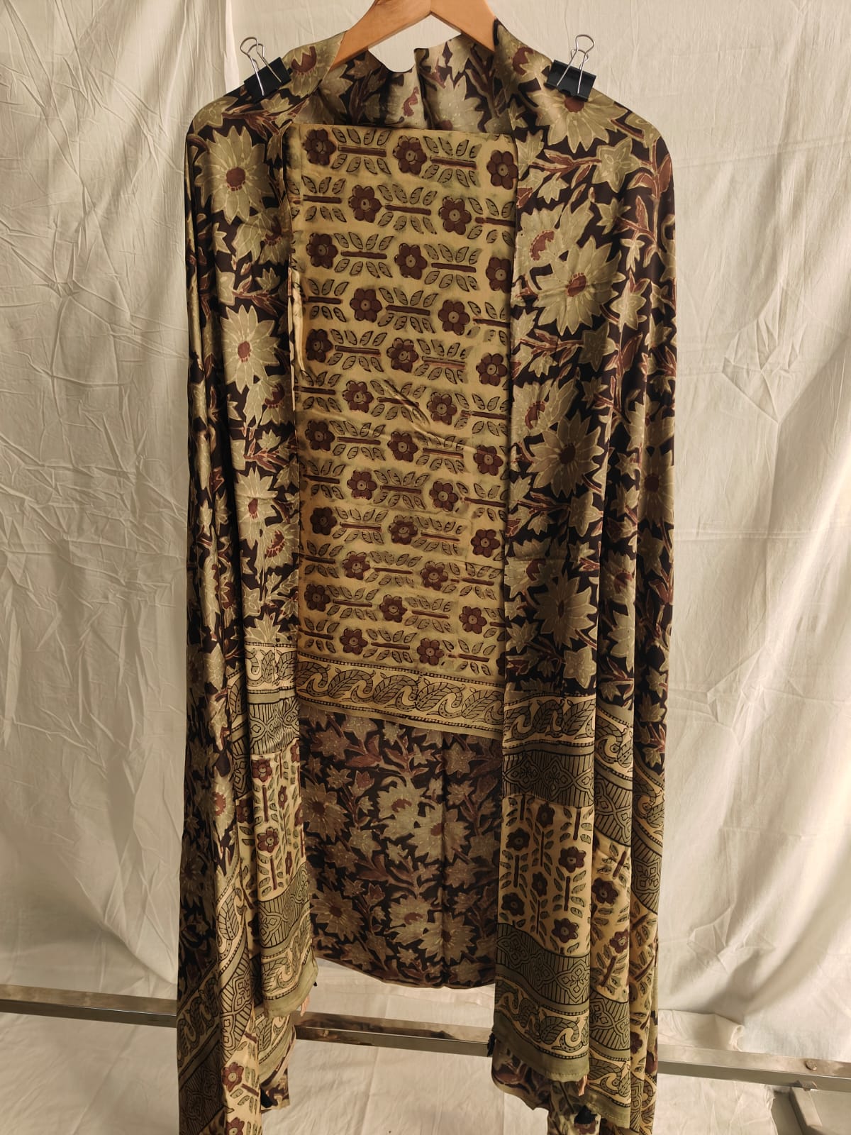 Vanaspati Ajrakh Hand Block Printed Suits Modal Silk Fabric (CIT53)