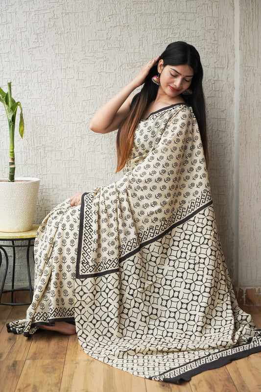 Jaipur Cotton Mulmul Saree (CMS158)