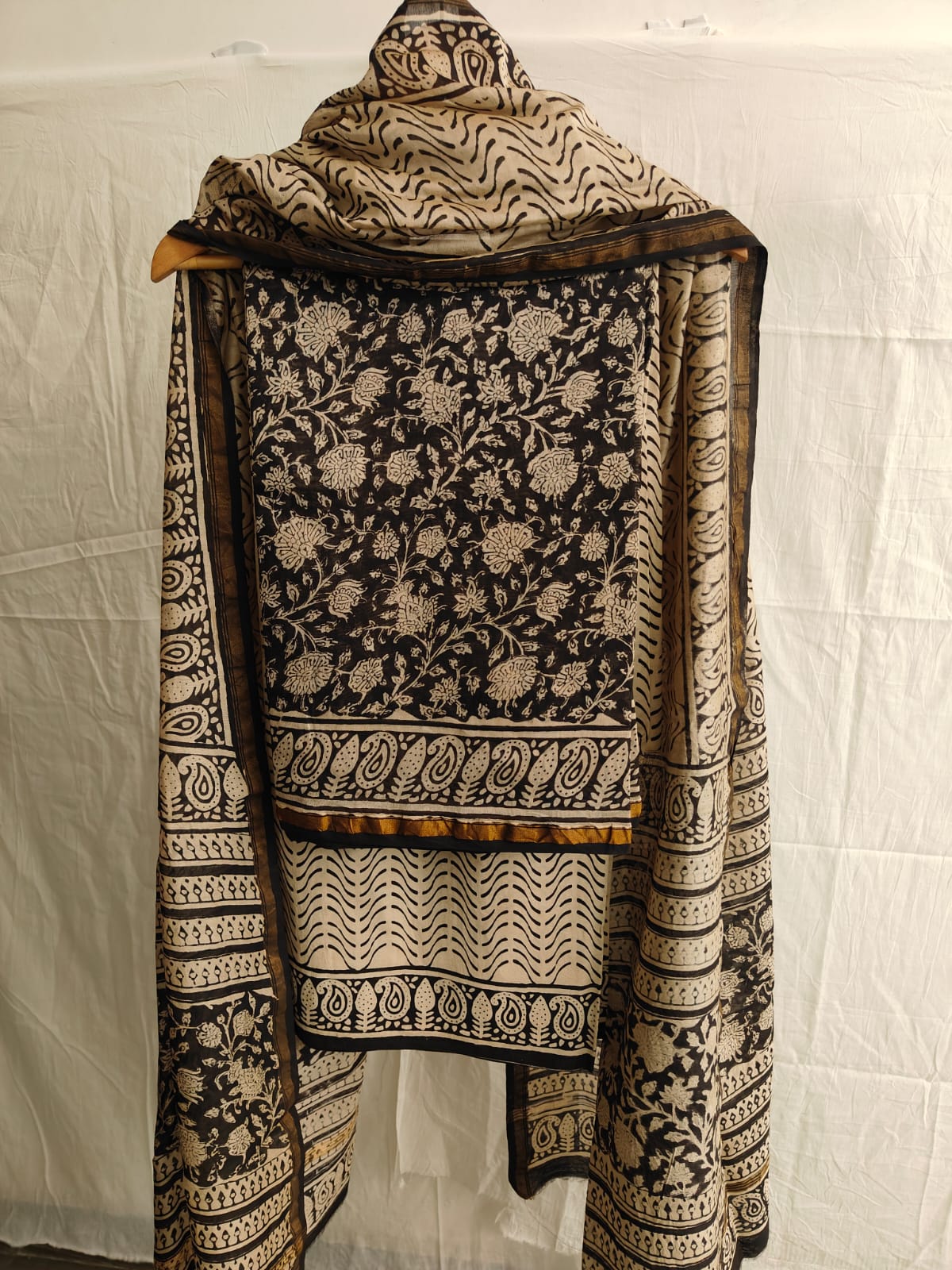 Jaipuri Block Printed Chanderi Silk Suits (CIN92)