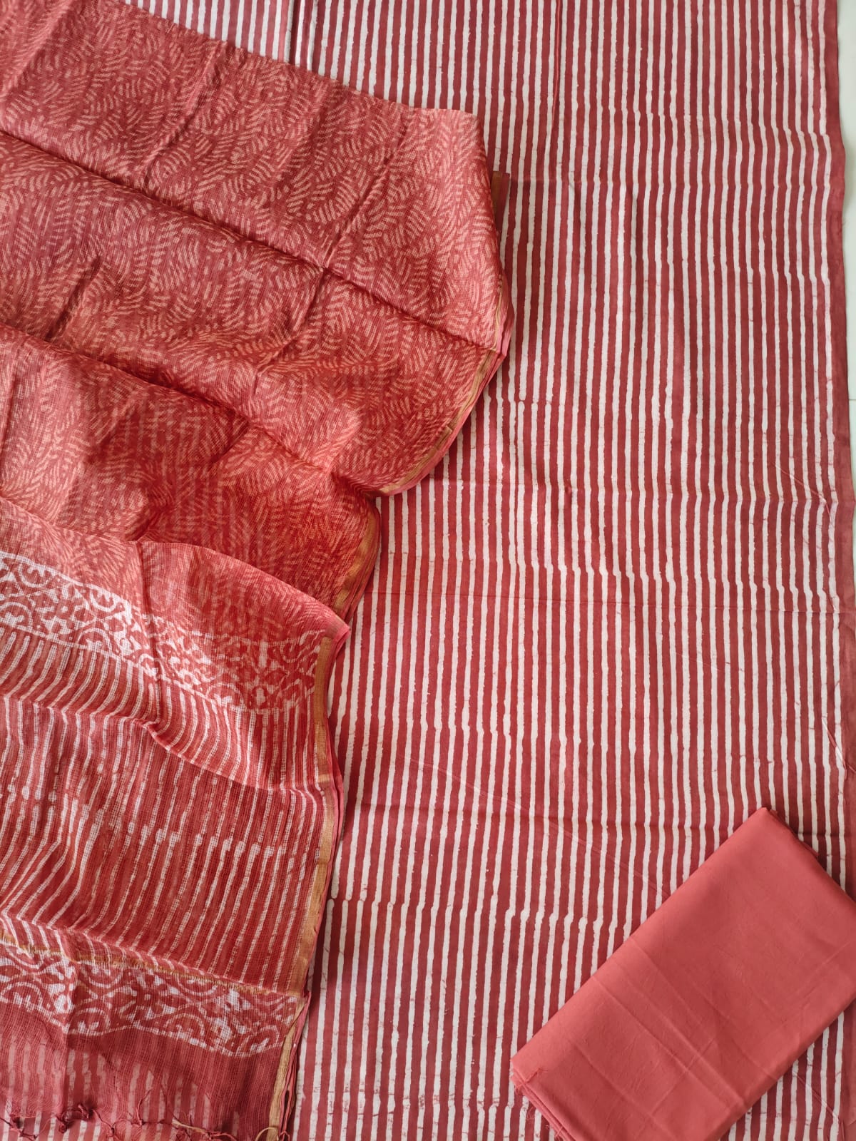 JAIPURI BLOCK PRINTED COTTON SUIT WITH KOTA DUPPATA (CKS137)