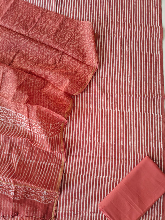 JAIPURI BLOCK PRINTED COTTON SUIT WITH KOTA DUPPATA (CKS137)