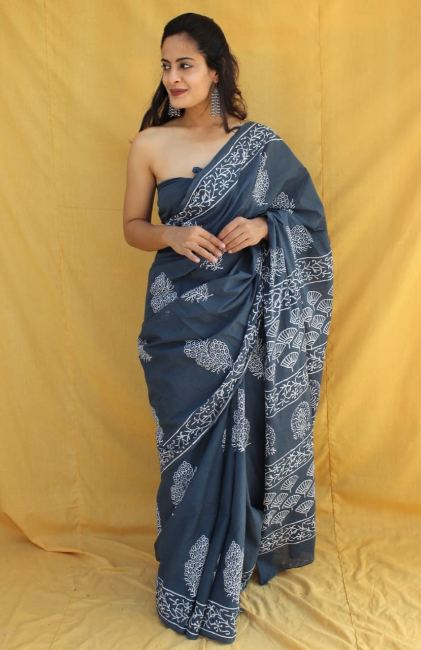 Jaipur Cotton Mulmul Saree (CMS189)