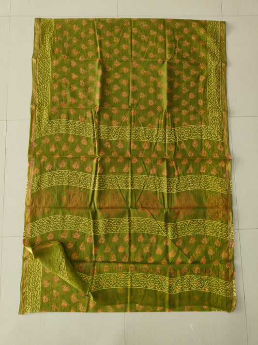 Jaipuri Block Printed Cotton Kota Doriya Saree (CIS147)