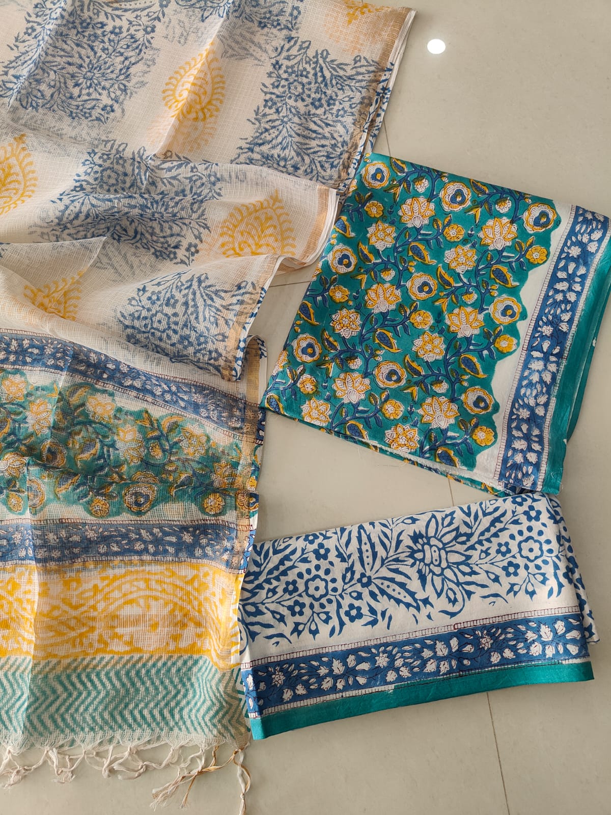 JAIPURI BLOCK PRINTED COTTON SUIT WITH KOTA DUPPATA (CKS150)