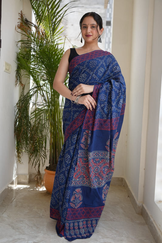 Jaipur Cotton Mulmul Saree (CMS195)
