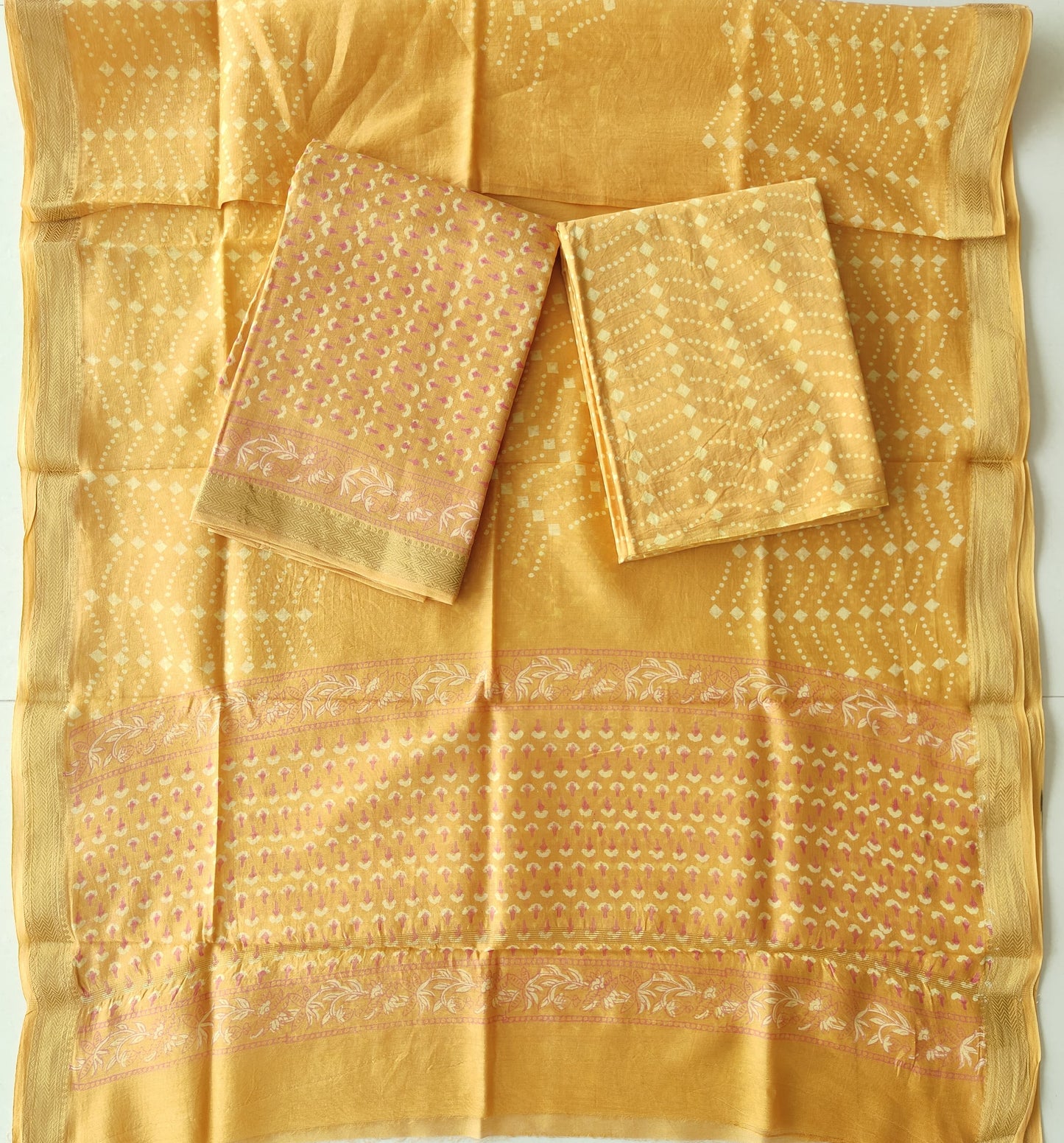 JAIPURI HAND BLOCK PRINTED MAHESHWARI SILK SUIT WITH SILK DUPPATA (MSD126)