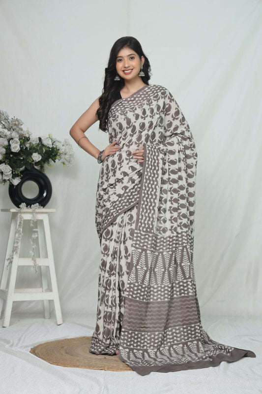 Jaipur Cotton Mulmul Saree (CMS178)