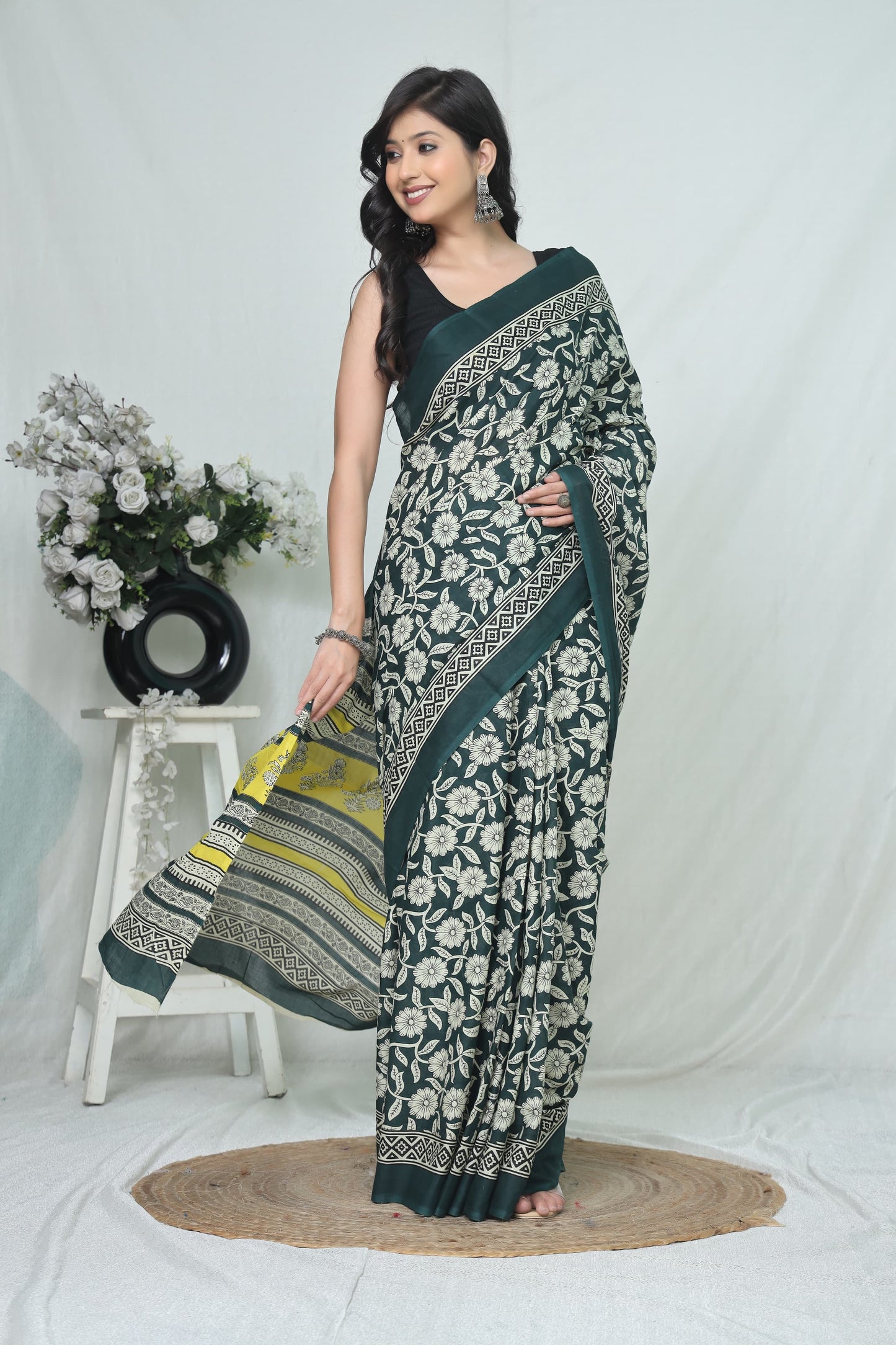 Jaipur Cotton Mulmul Saree (CMS170)