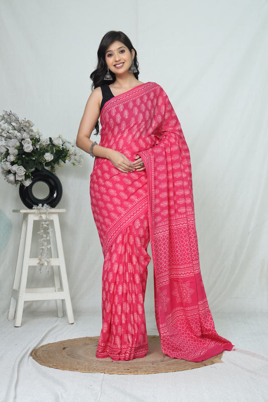Jaipur Cotton Mulmul Saree (CMS177)