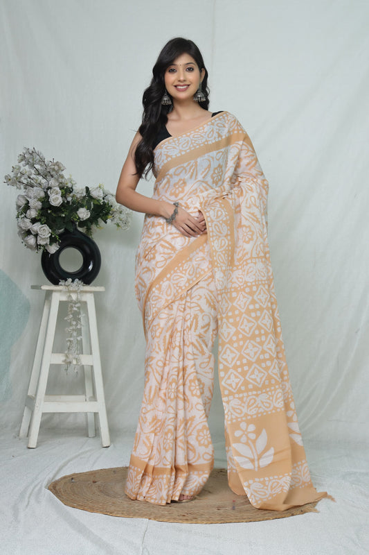 Jaipur Cotton Mulmul Saree (CMS175)
