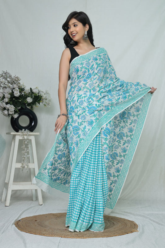 Jaipur Cotton Mulmul Saree (CMS176)