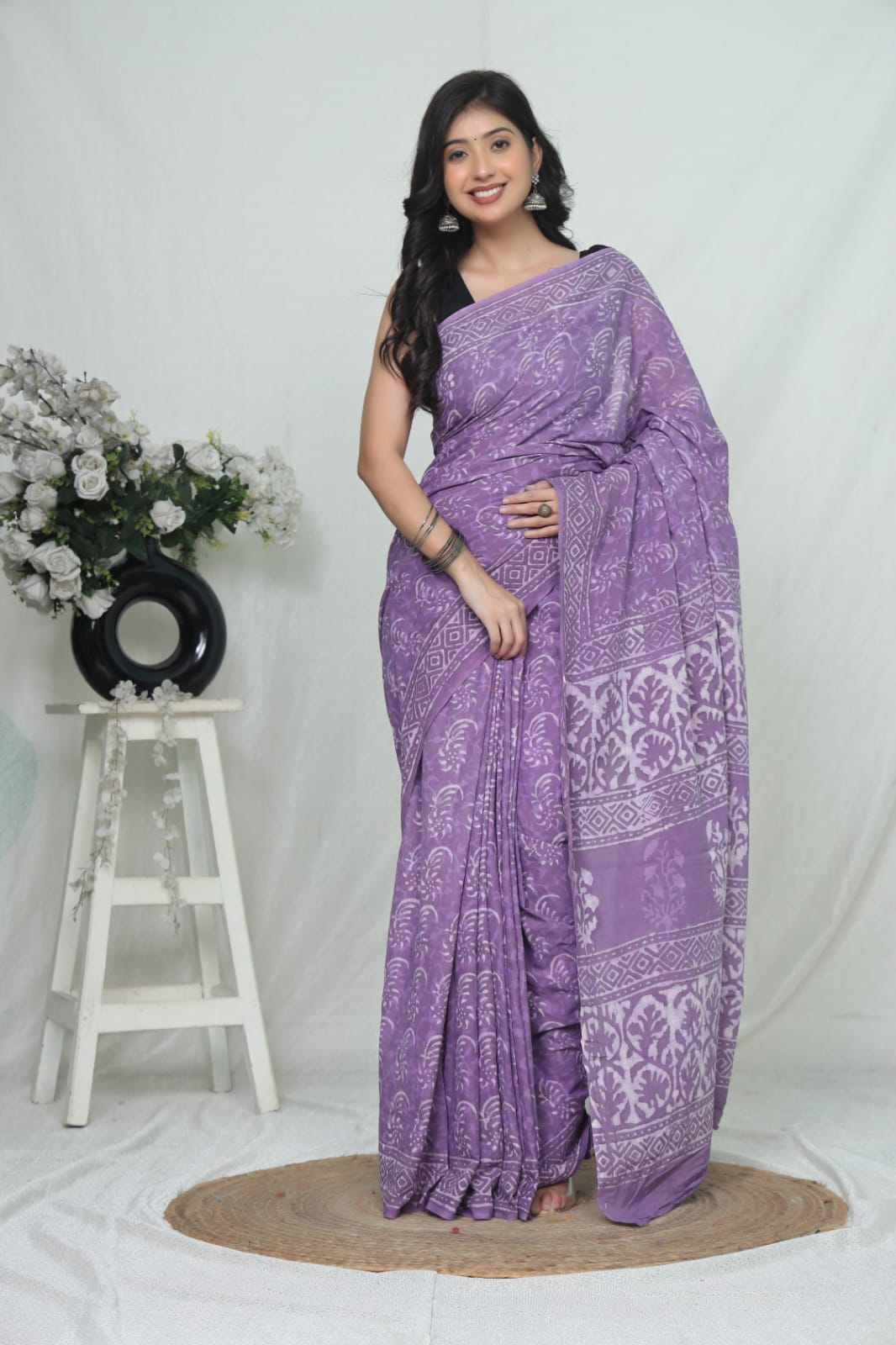 Jaipur Cotton Mulmul Saree (CMS205)