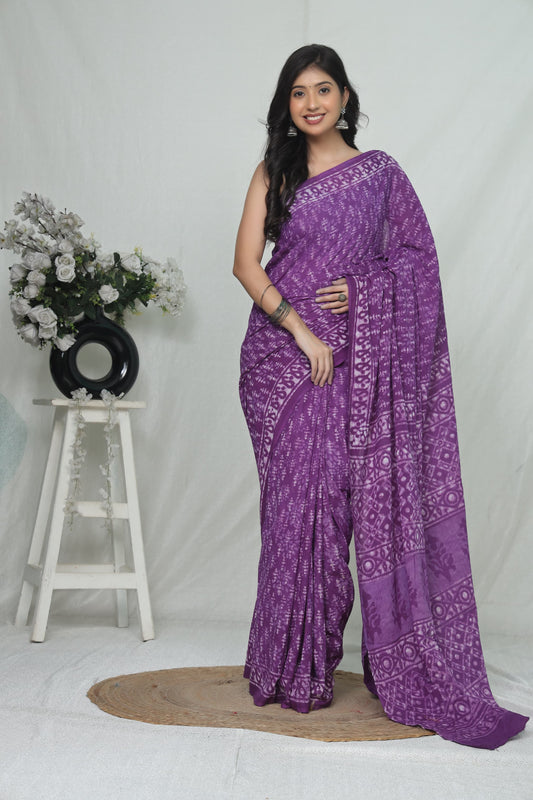 Jaipur Cotton Mulmul Saree (CMS208)