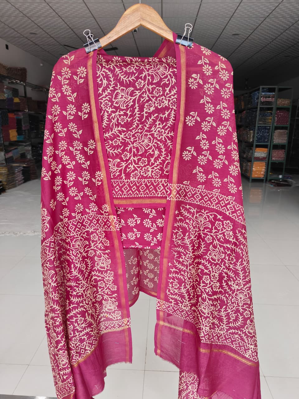 Jaipuri Block Printed Chanderi Silk Suits (CIN102)