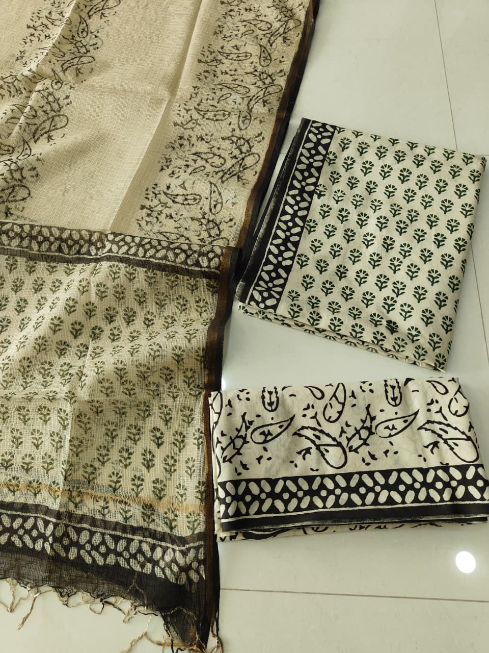 JAIPURI BLOCK PRINTED COTTON SUIT WITH KOTA DUPPATA (CKS157)