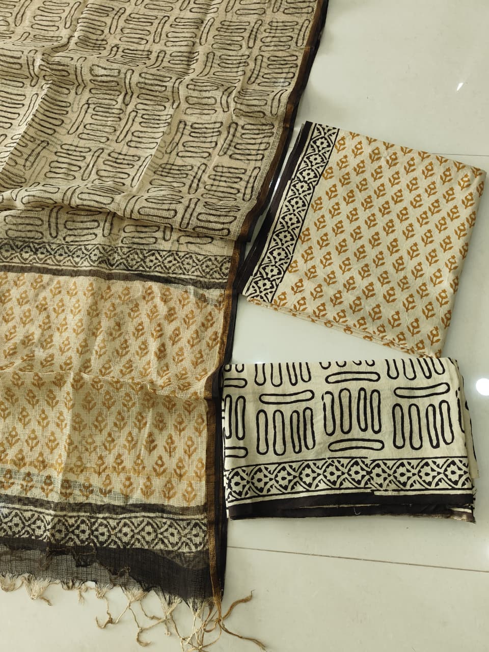 JAIPURI BLOCK PRINTED COTTON SUIT WITH KOTA DUPPATA (CKS160)