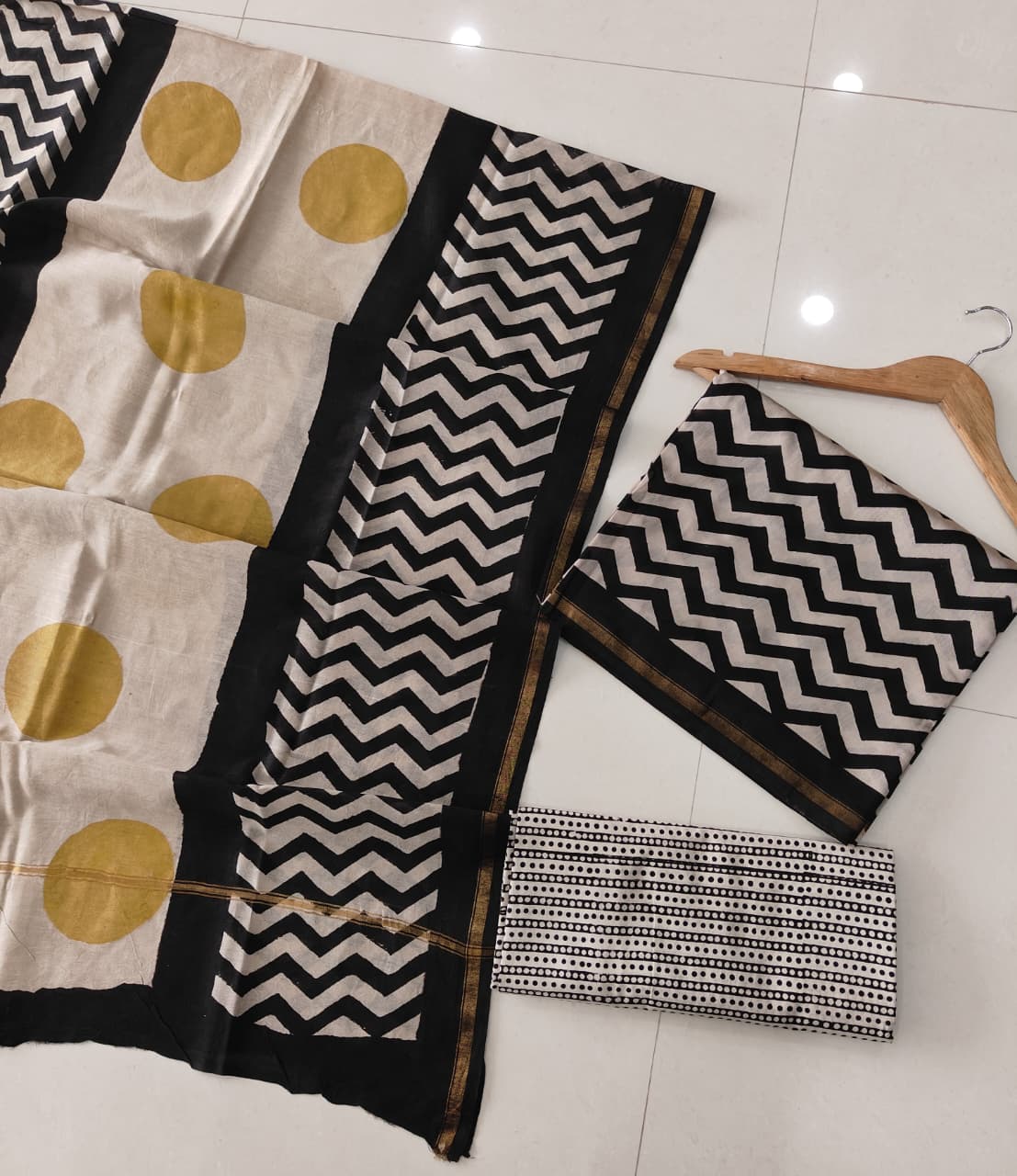 Jaipuri Block Printed Chanderi Silk Suits (CIN107)