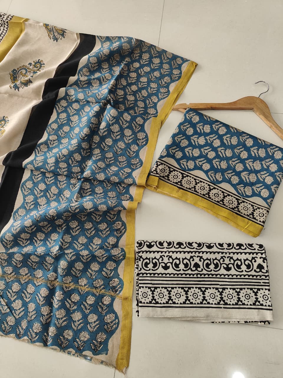 Jaipuri Block Printed Chanderi Silk Suits (CIN110)