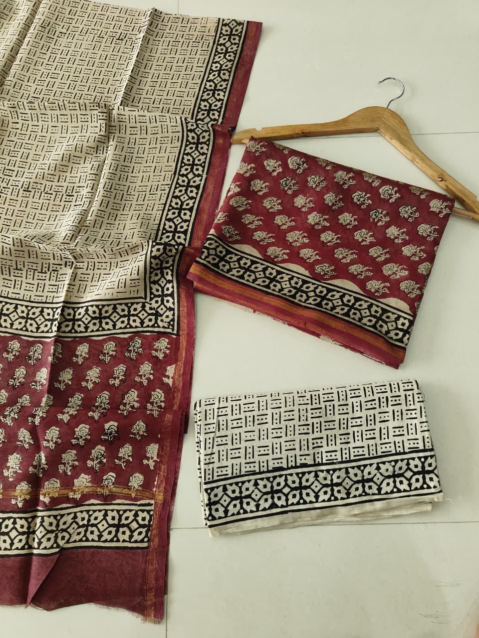 Jaipuri Block Printed Chanderi Silk Suits (CIN114)