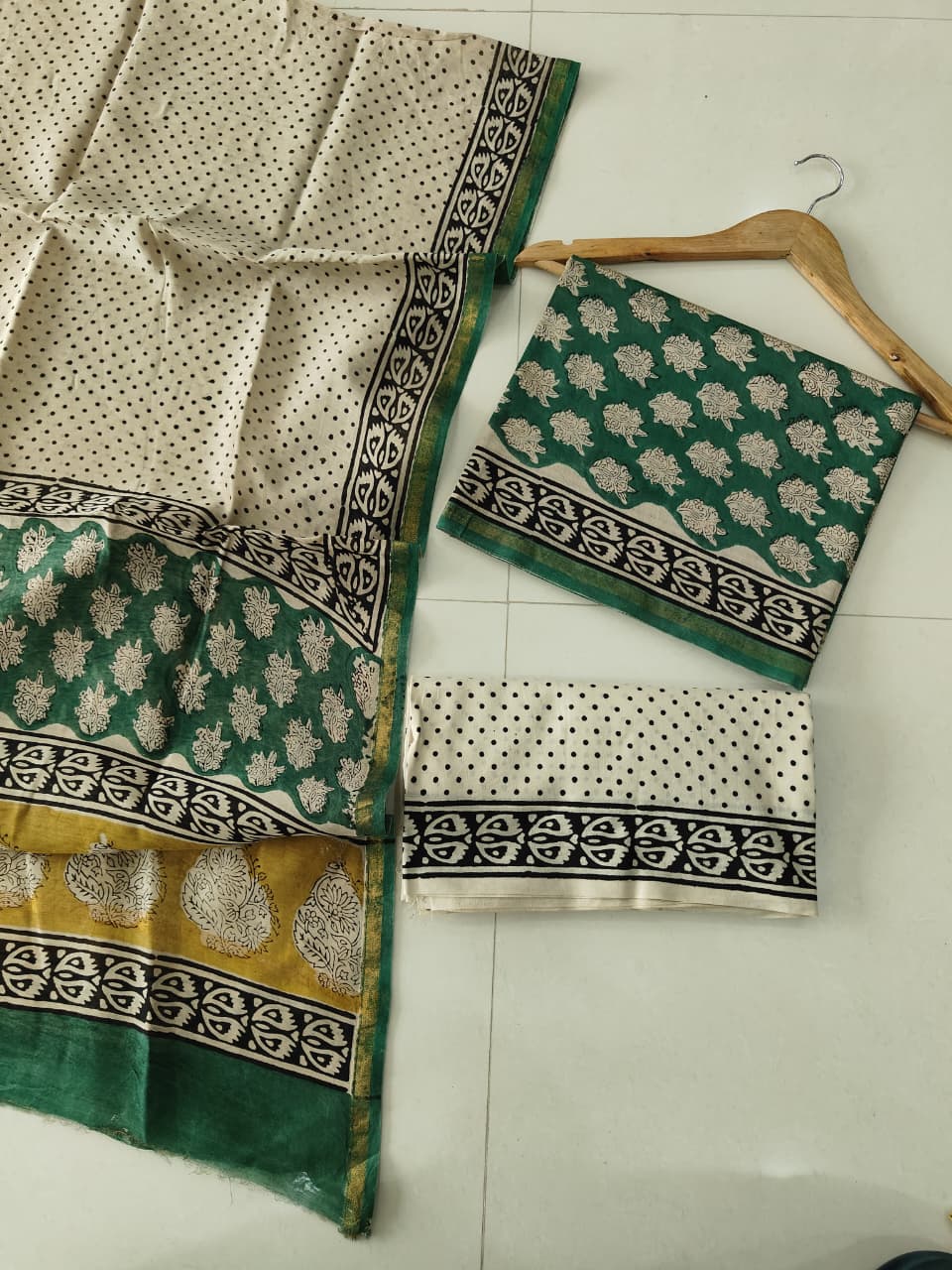 Jaipuri Block Printed Chanderi Silk Suits (CIN115)