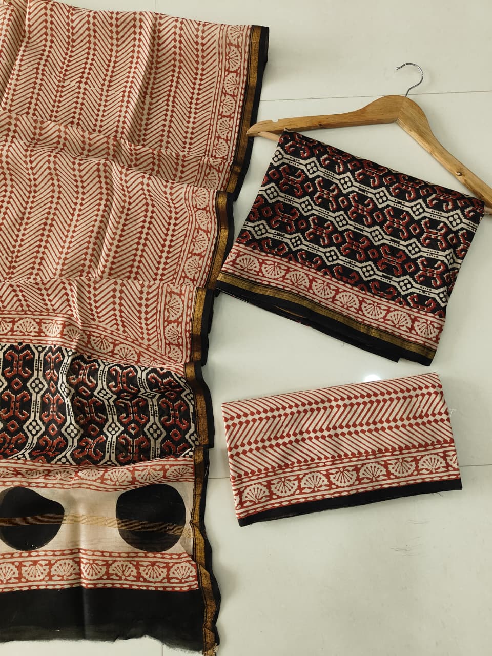 Jaipuri Block Printed Chanderi Silk Suits (CIN118)