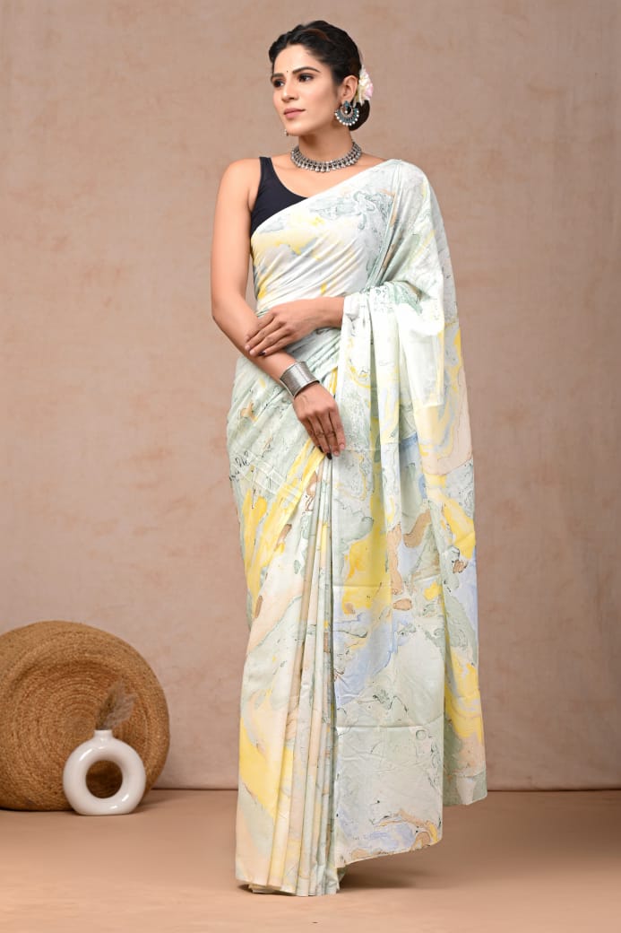 Jaipur Cotton Mulmul Saree (CMS227)