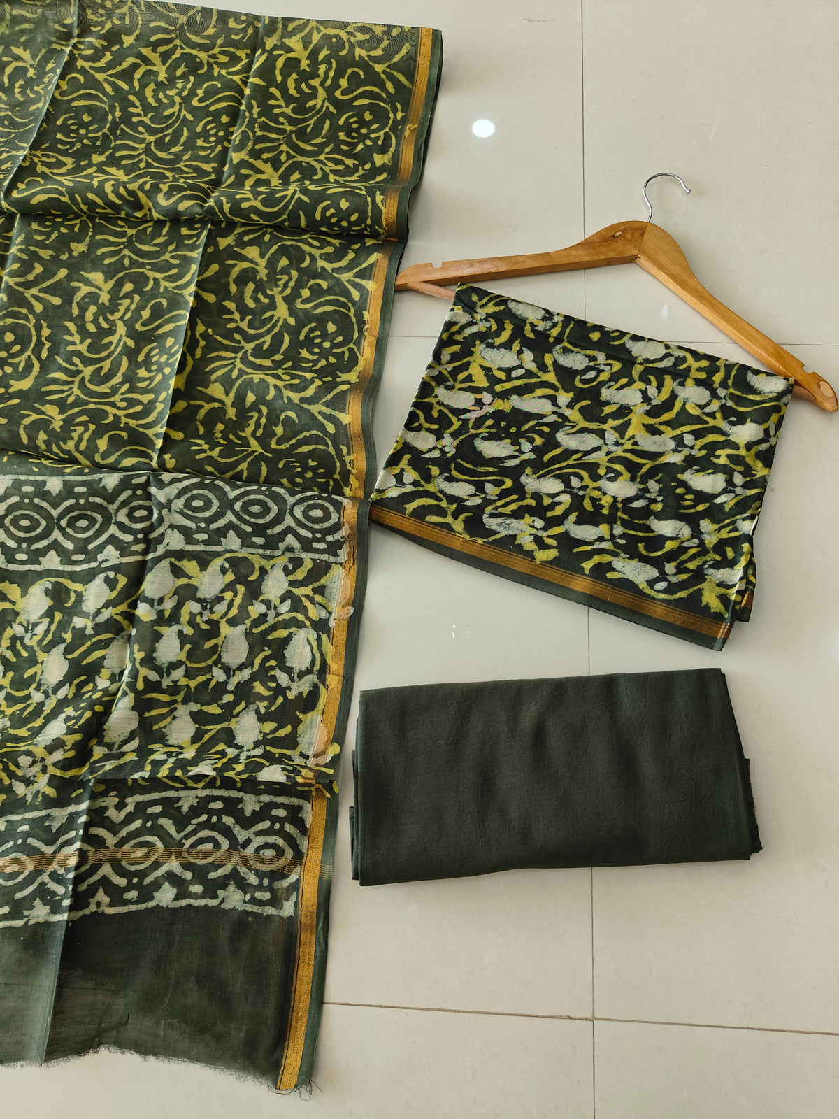 Jaipuri Block Printed Chanderi Silk Suits (CIN135)
