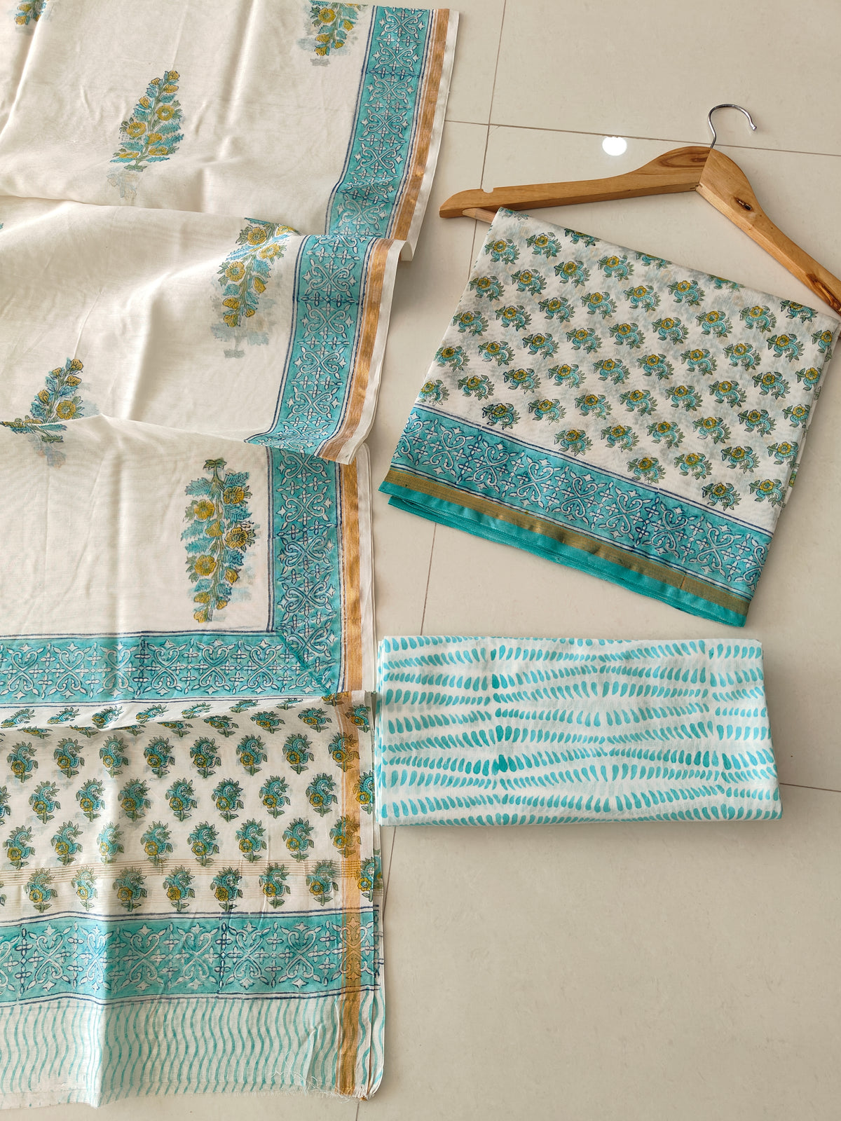 Jaipuri Block Printed Chanderi Silk Suits (CIN143)