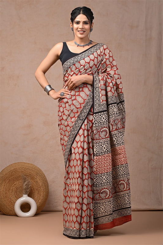 Jaipur Cotton Mulmul Saree (CMS10)
