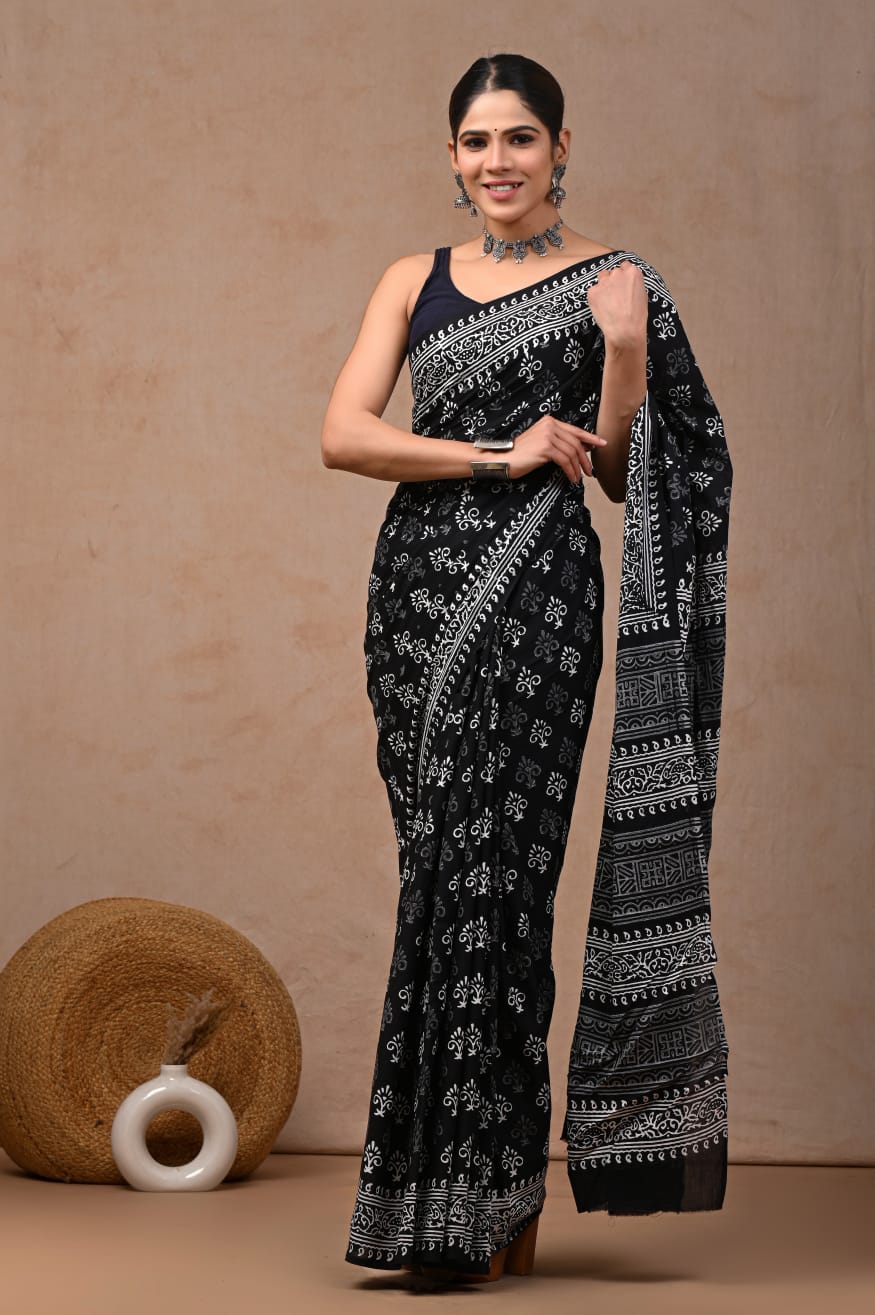 Jaipur Cotton Mulmul Saree (CMS13)