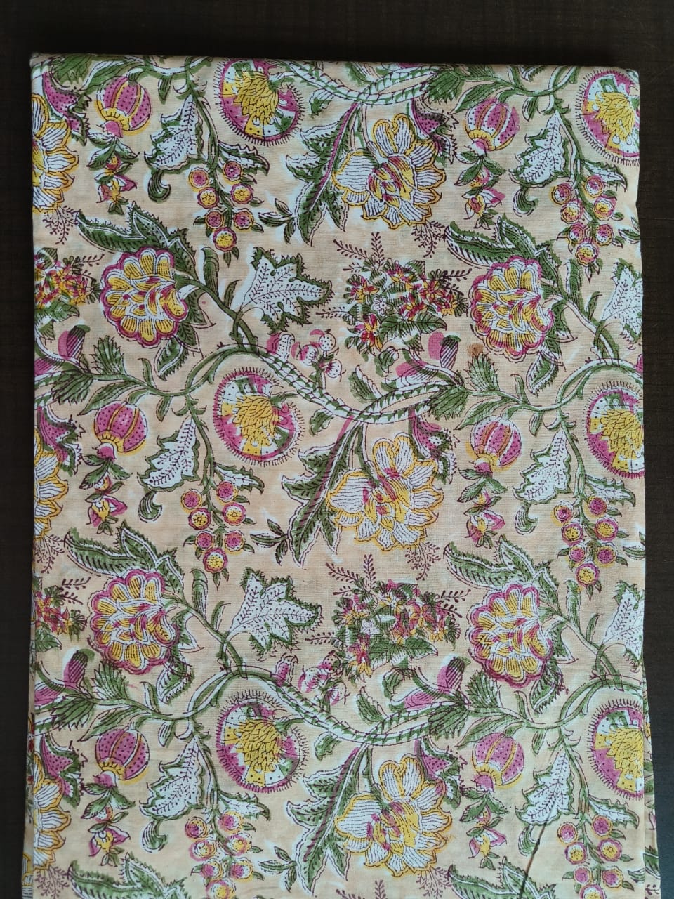 HAND BLOCK PRINTED COTTON RUNNING FABRIC3