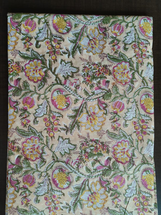 HAND BLOCK PRINTED COTTON RUNNING FABRIC3