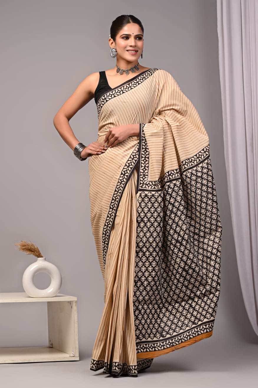 Jaipur Cotton Mulmul Saree (CMS40)