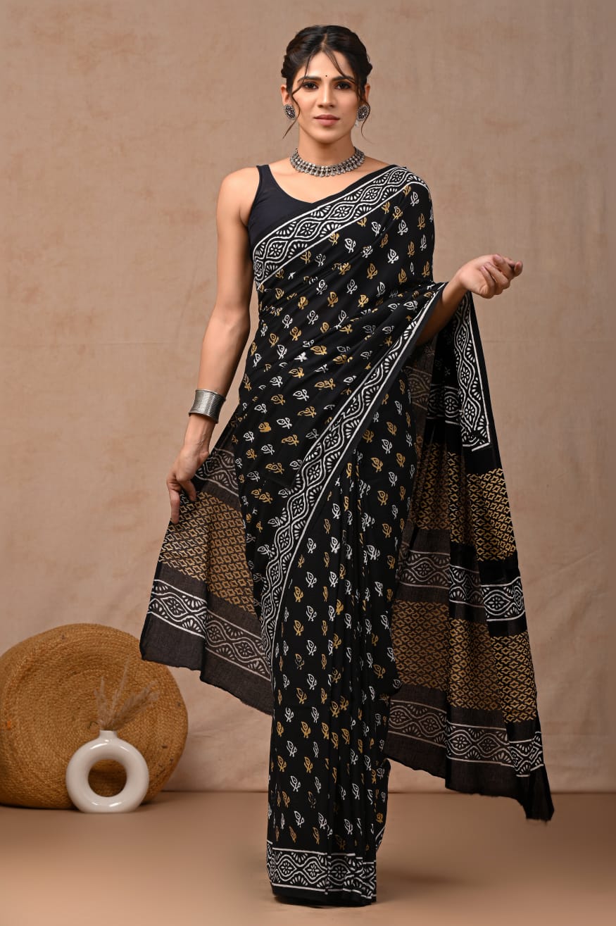 Jaipur Cotton Mulmul Saree (CMS41)