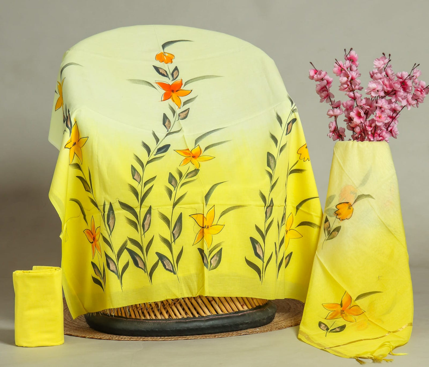 JAIPUR COTTON SUIT WITH CHANDERI DUPPATA (CSS44)