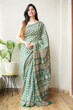Bagru Hand Block Printed Chanderi Silk Saree with Blouse (CSS19)