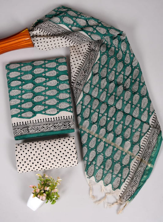JAIPUR COTTON SUIT WITH CHANDERI DUPPATA (CSS25)