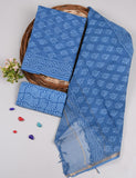 HAND BLOCK PRINTED KOTA DORIYA SUIT WITH KOTA DORIYA DUPPATA (FKS46)
