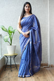 Jaipuri Hand Block Bagru Printed Maheshwari Silk Saree With Blouse (MSS7)