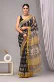 Jaipuri Block Printed Cotton Kota Doriya Saree (CIS42)