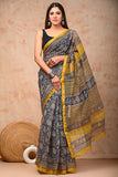 Jaipuri Block Printed Cotton Kota Doriya Saree (CIS46)