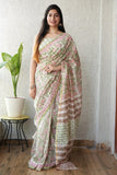 Bagru Hand Block Printed Chanderi Silk Saree with Blouse (CSS17)