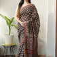 Bagru Hand Block Printed Chanderi Silk Saree with Blouse (CSS56)